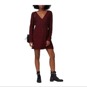 Sanctuary Upbeat Plaid Wrap Dress Size 12